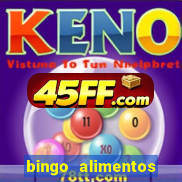 bingo alimentos para imprimir
